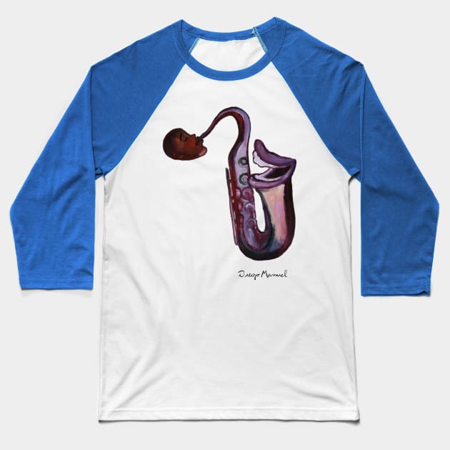 Sax ha! ha! 3 Baseball T-Shirt by diegomanuel